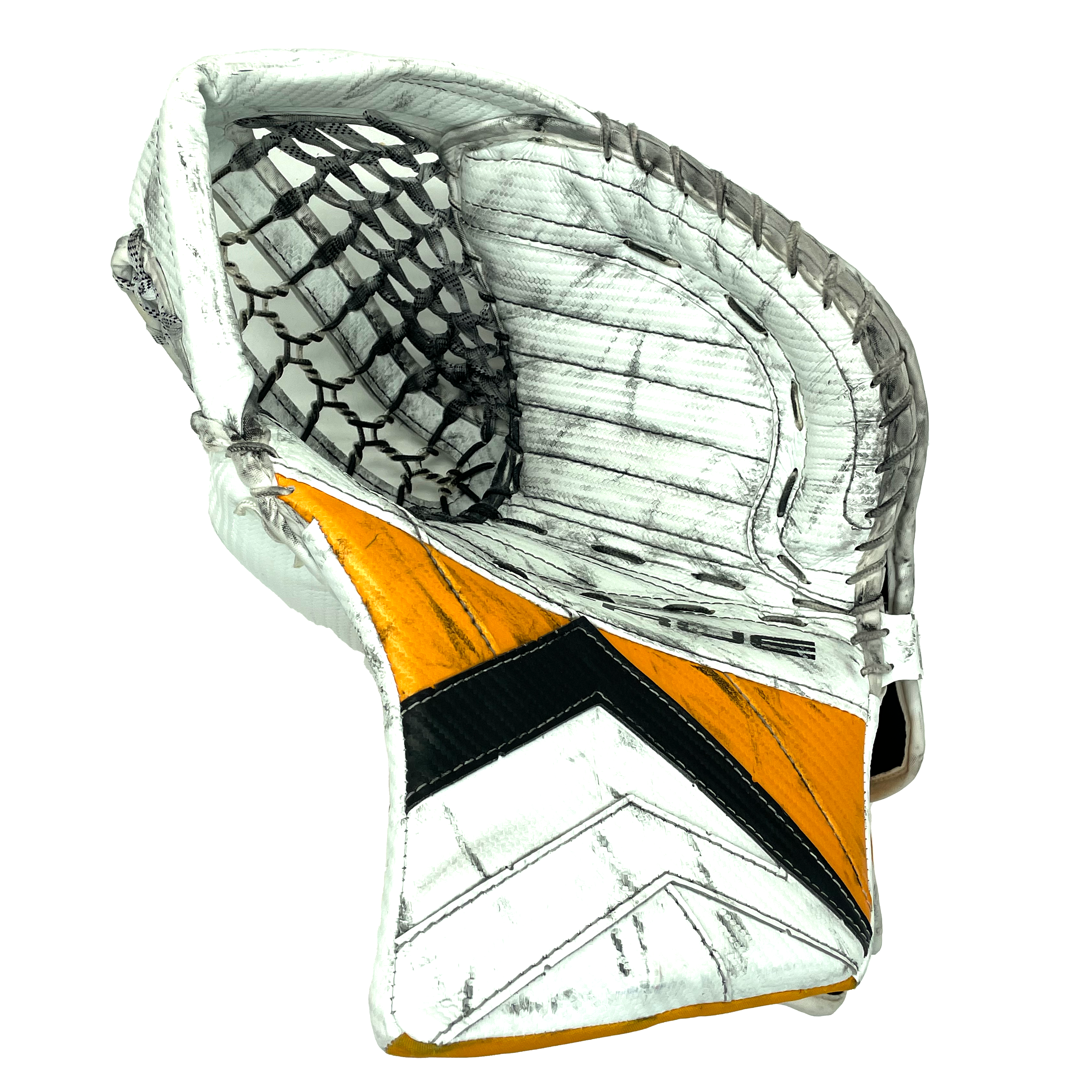 True Catalyst PX3 - Gant de gardien de but Pro Stock d'occasion (blanc/jaune/noir)